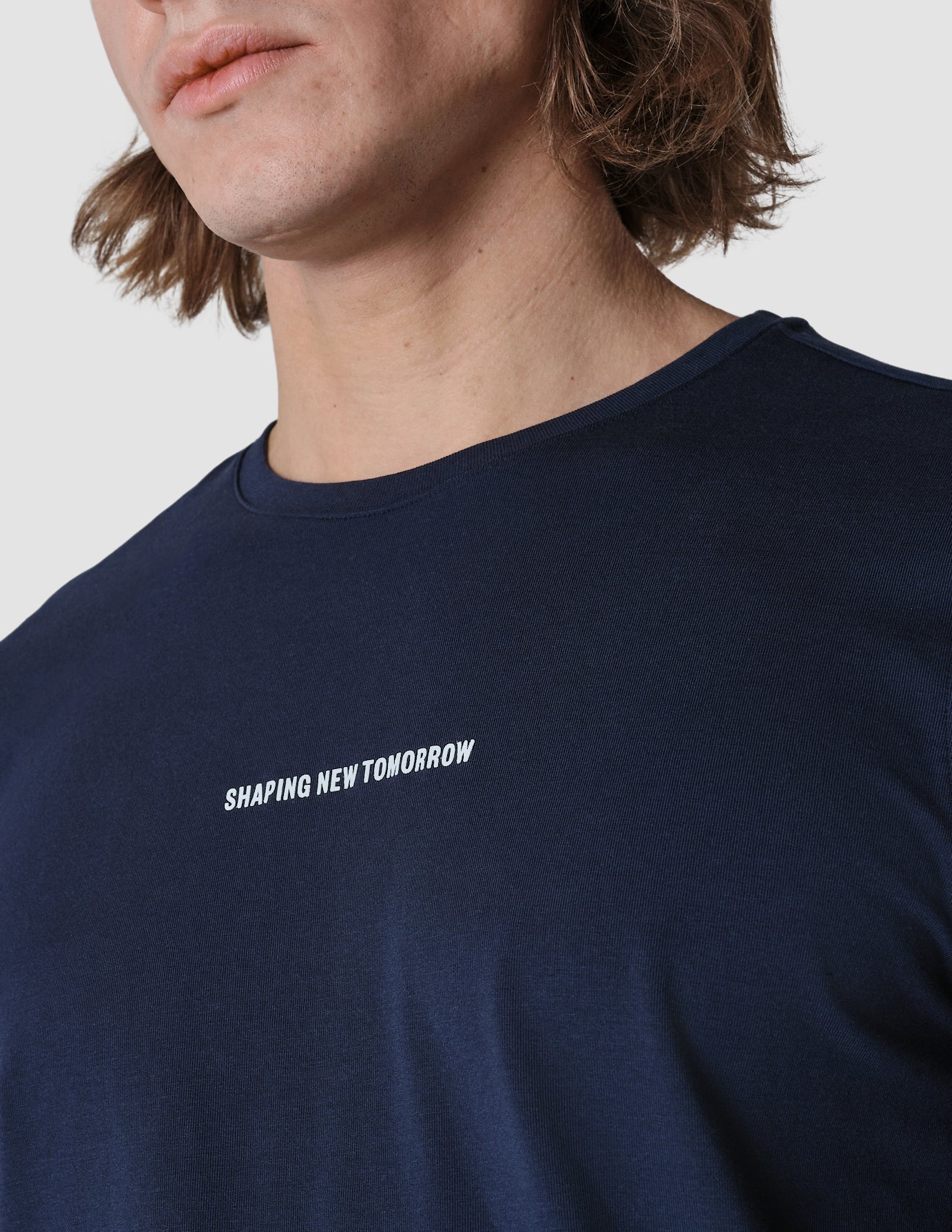 Supima Autograph Long-Sleeved T-shirt Navy